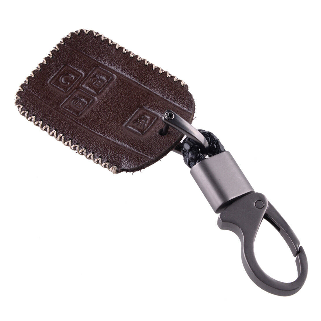 Car Brown 4 Buttons Key Fob Cover Case Chain Fit for Chevrolet GMC M3N32337100