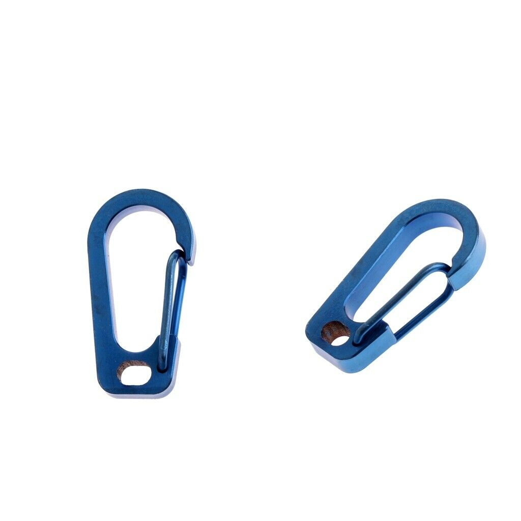 2pcs Multifunction Titanium Alloy Carabiner Clip Keychain Quick Hook Buckle