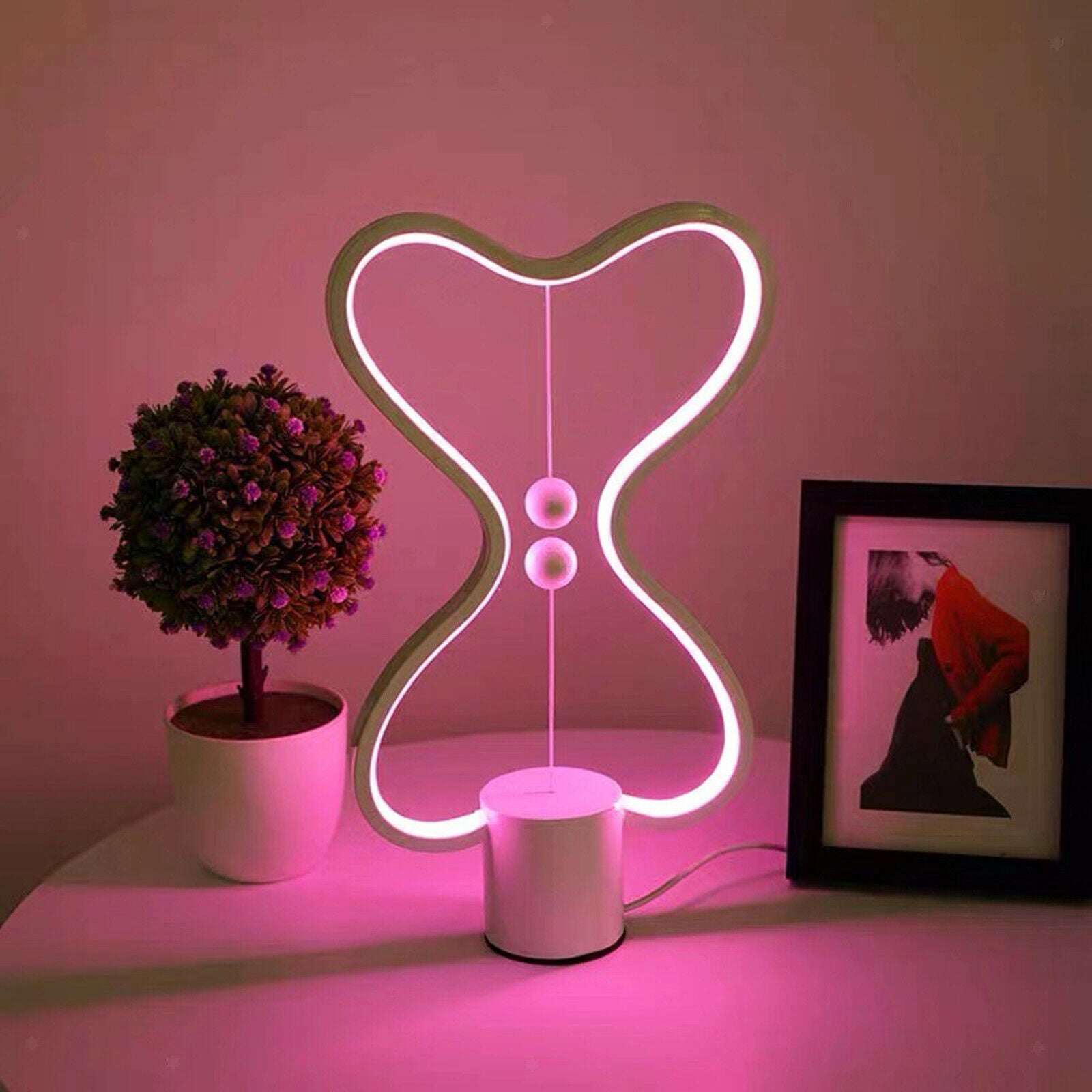 LED Balance Lamp Magnetic Switch USB LED Night Light Bedroom Table Decor