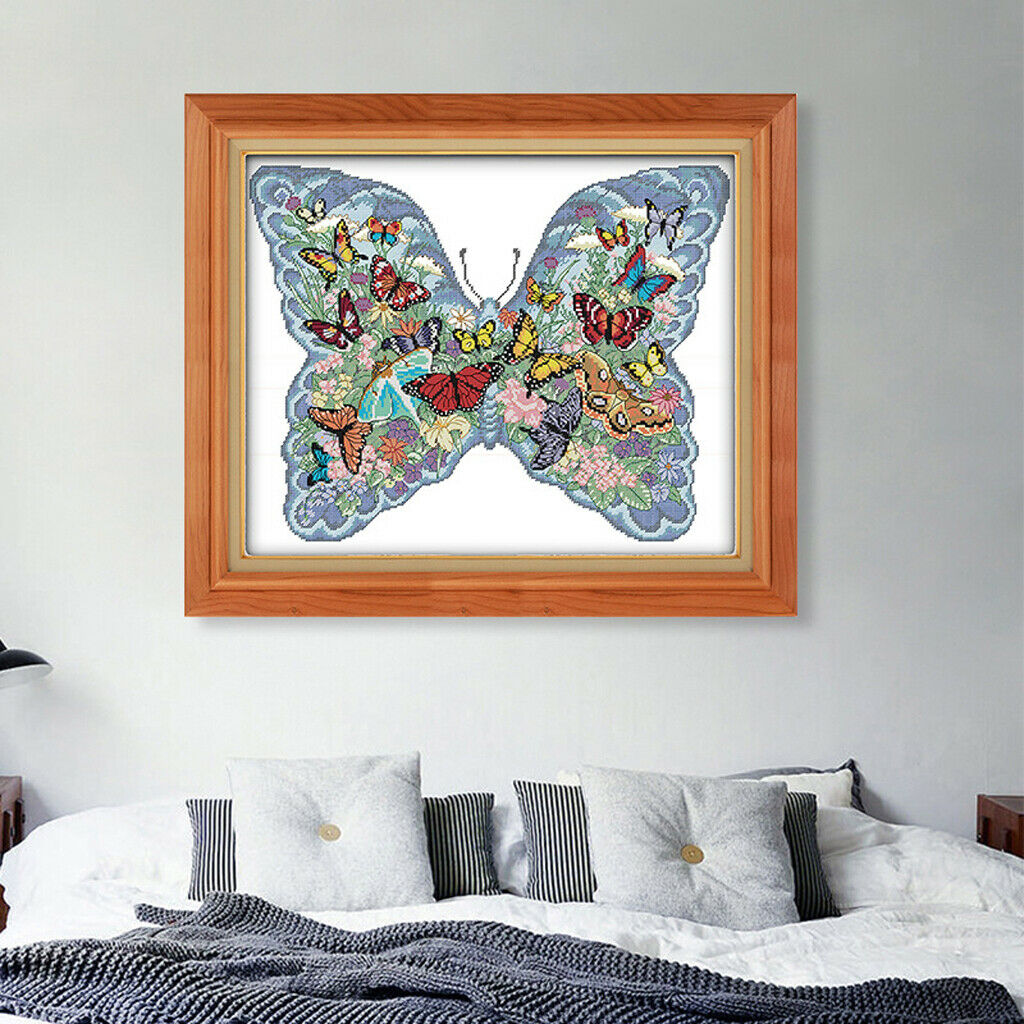 Stamped Cross Stitch Kit 11 Count Butterfly Dimensions Needlecrafts Counted