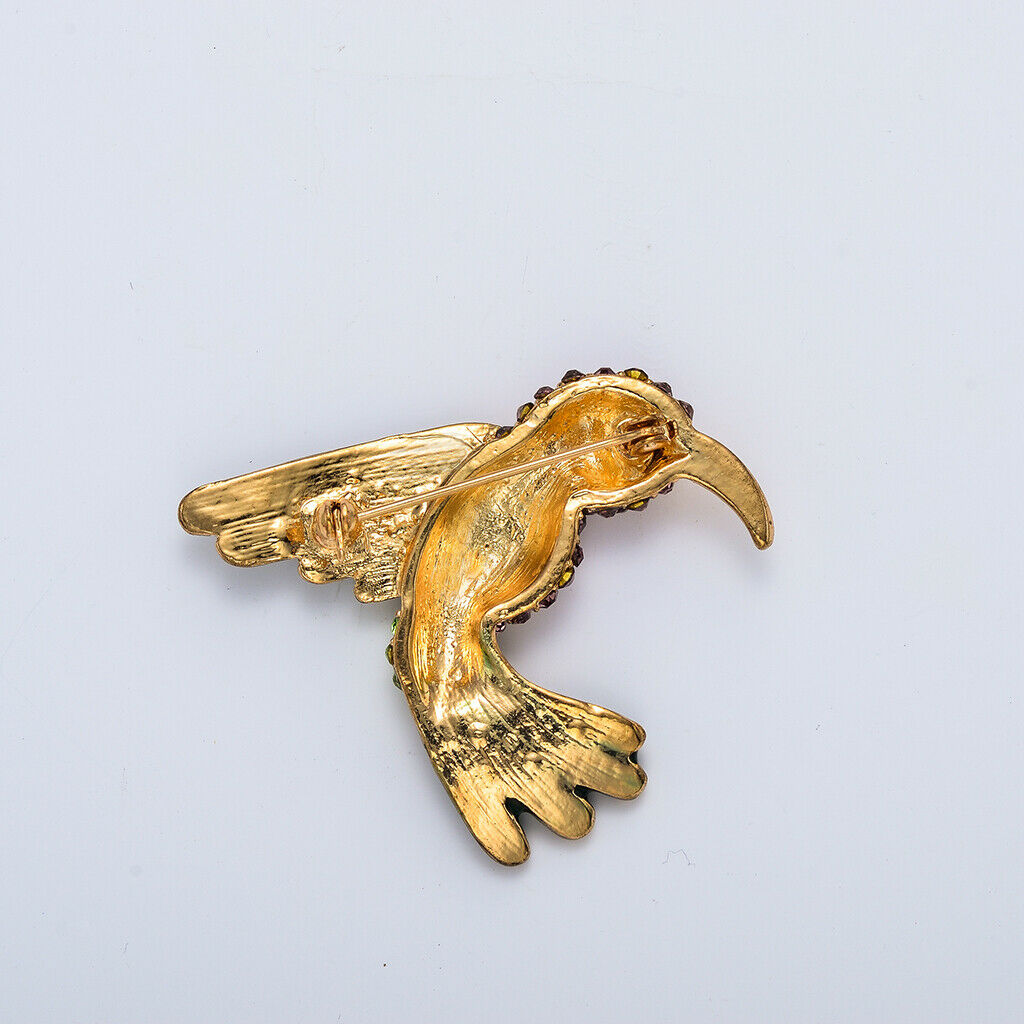 Korean Diamond Crystals Lovely Children Humming Bird Brooch Pin Ornaments