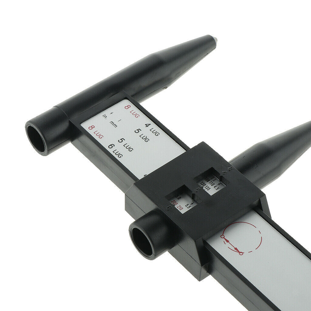 2x measuring devices rim bolt pattern sliding measuring device track 4 5 6 8 Lug