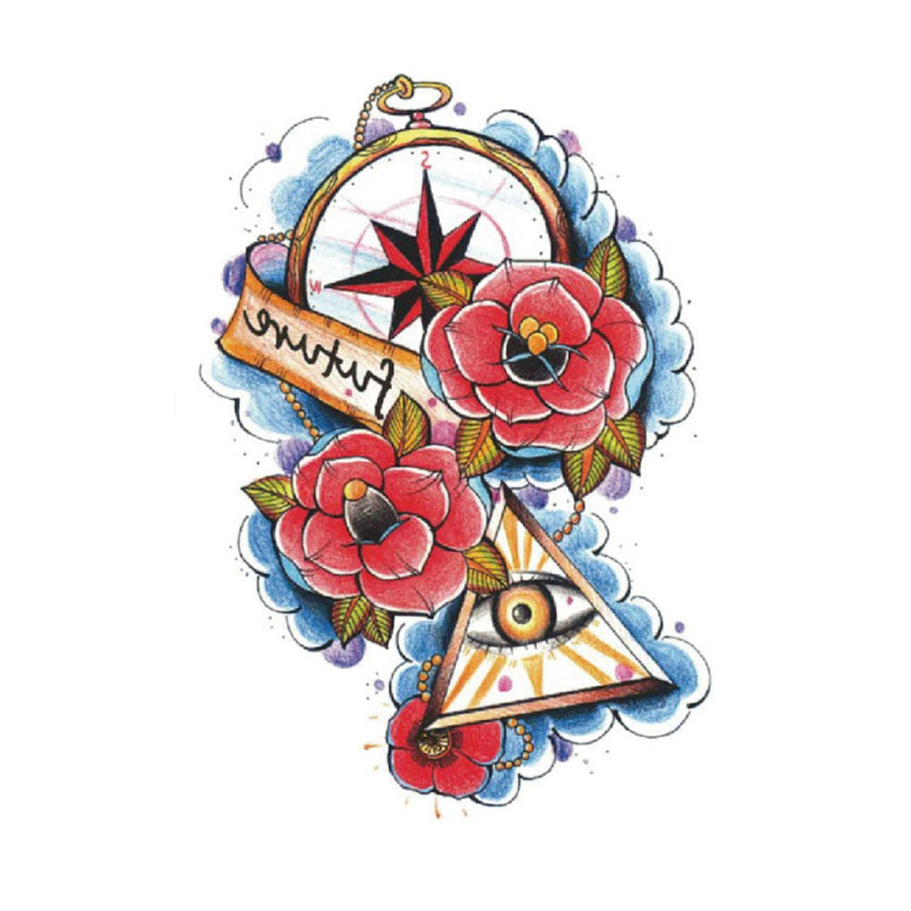 Body Art Makeup Triangle Eyes Tattoo Waterproof Temporary Tattoo Stick .l8