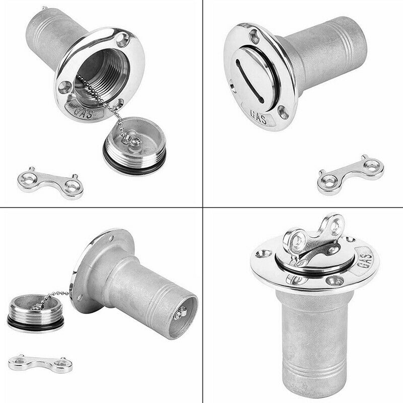 Marine Boat Deck Fuel Filler with Key Cap 38mm 1.5 in 316 Stainless Steel BoatU7