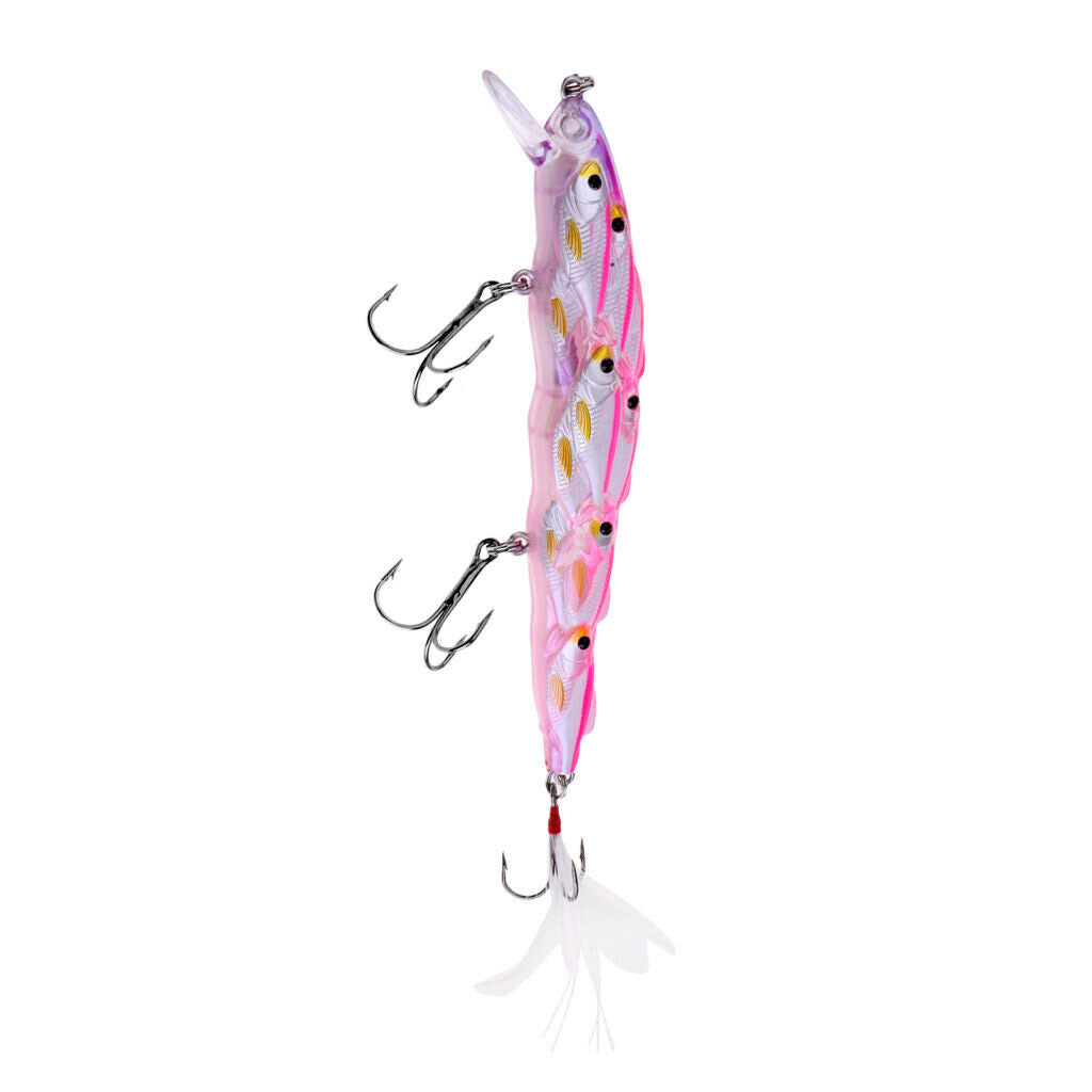 Wobblers Fishing Lure Crankbait Minnow Trolling Bass Pike Many Fish Pink