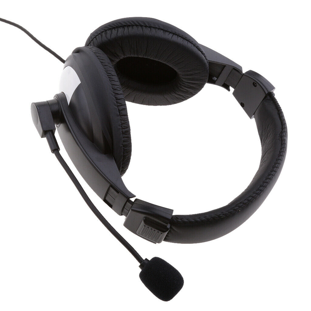 2 PIN Overhead Headphone Headset for Kenwood Puxing Wouxun Baofeng with mic