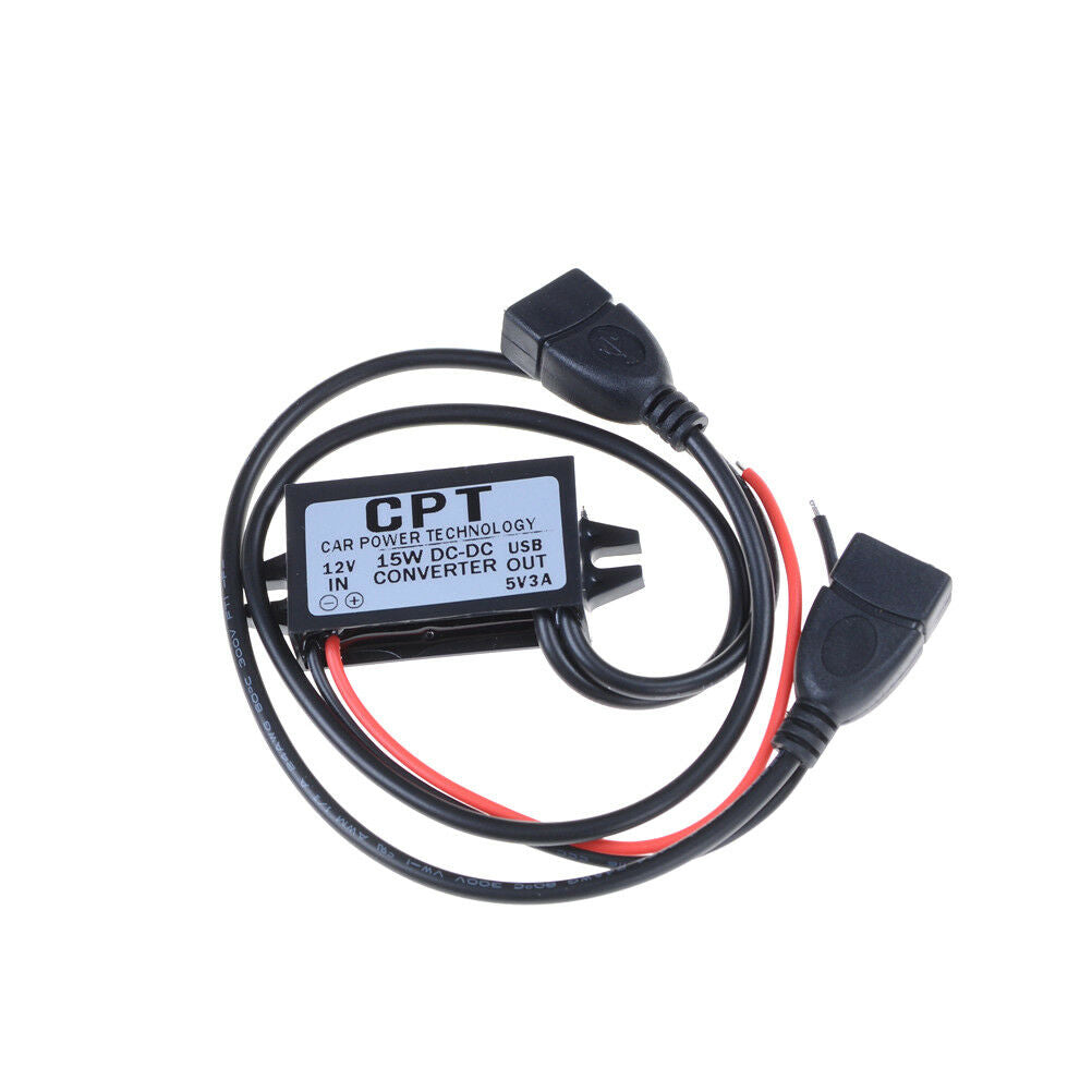 DC-DC 12V to 5V Mini A type USB Dual Converter Step Down Power Module H-qkQ Lt