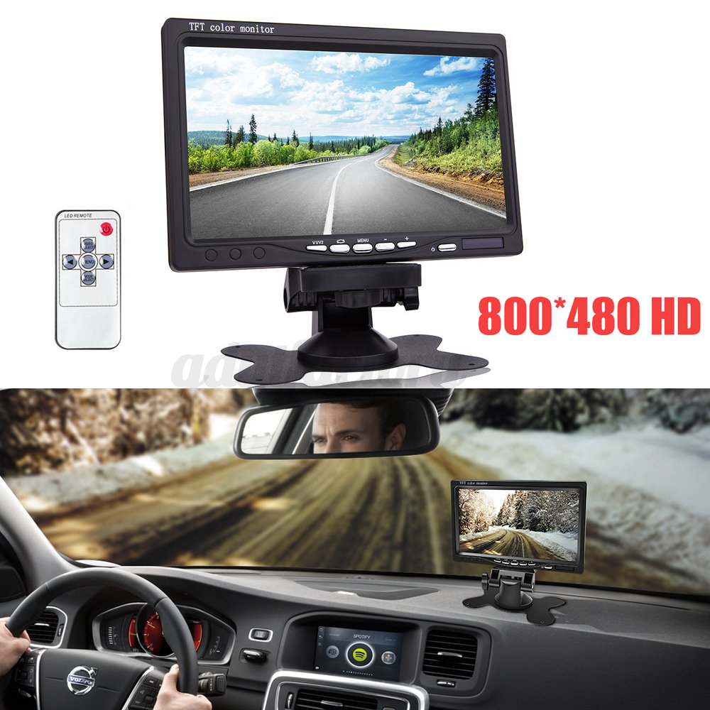 Car Reversing Camera +7" inch LCD Monitor Truck Bus Van Rear View Kit 12V/24