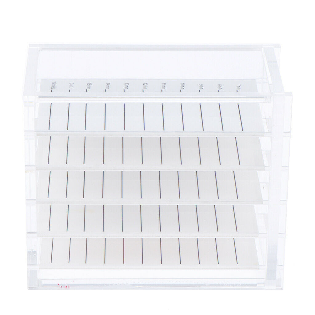 3 Pieces Acrylic 5 Layers False Eyelash Storage Box, Transparent Makeup Display
