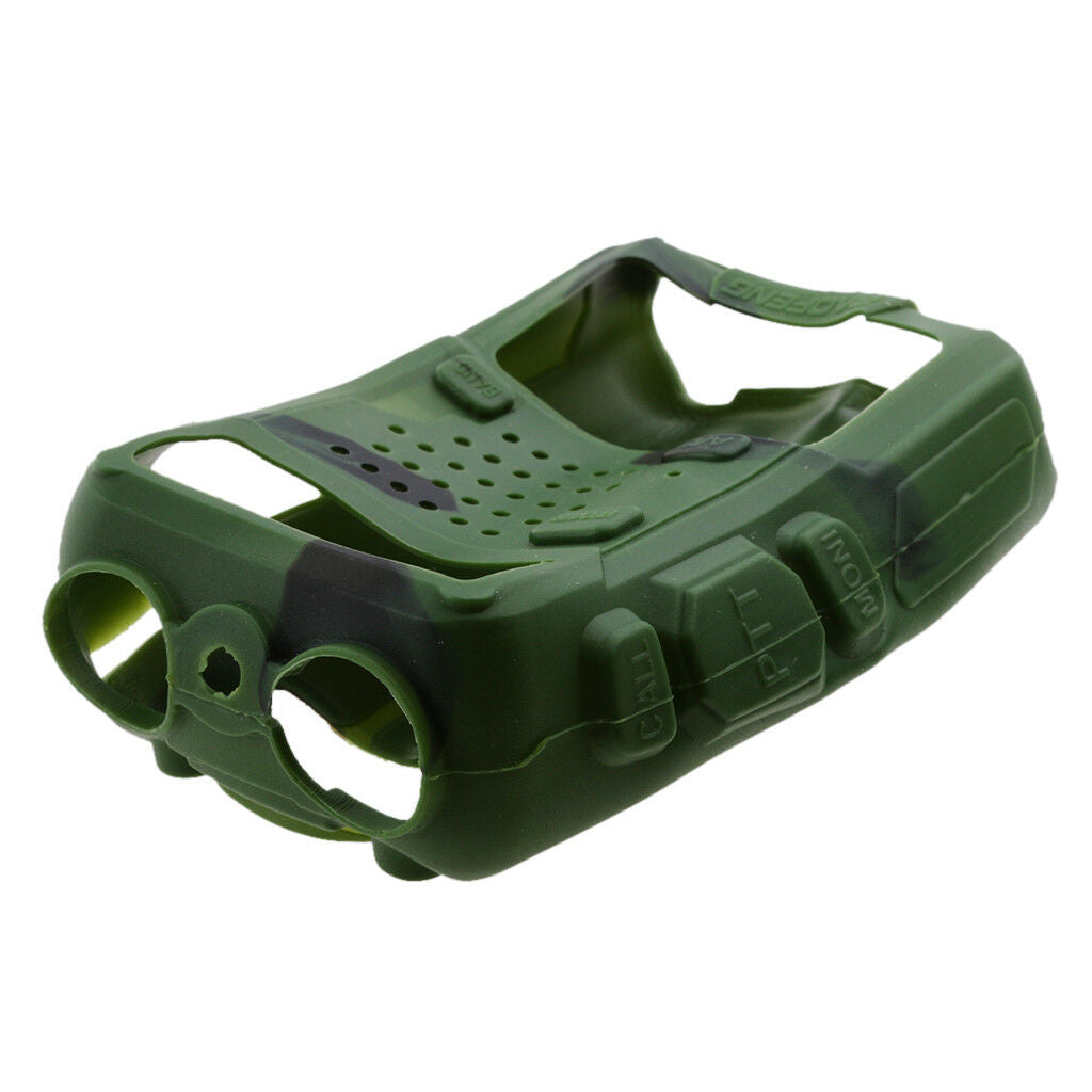 Silicone Walkie Talkie Radio Case Pouch for Bao feng BF-UV5R TYTF8 Camo