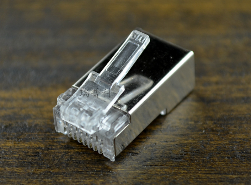 Rj45 Category 6 Copper Shell Shielded Crystal Head Cat6 Iron Shell Crystal Head