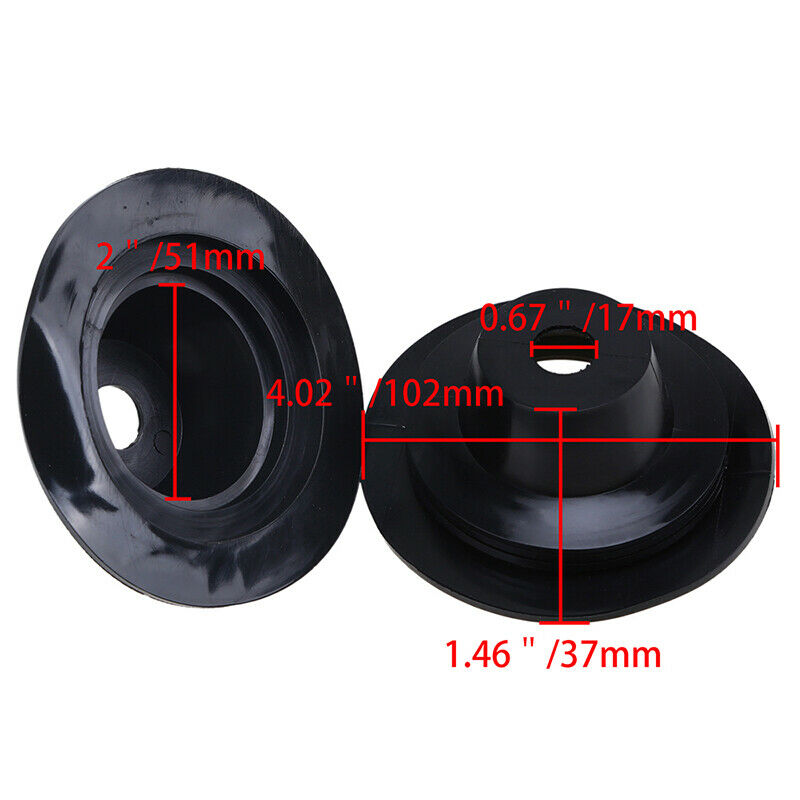 2x Black Car LED Headlight Halogen Bulb Dust Cover Rubber Seal Cap Universal 2"