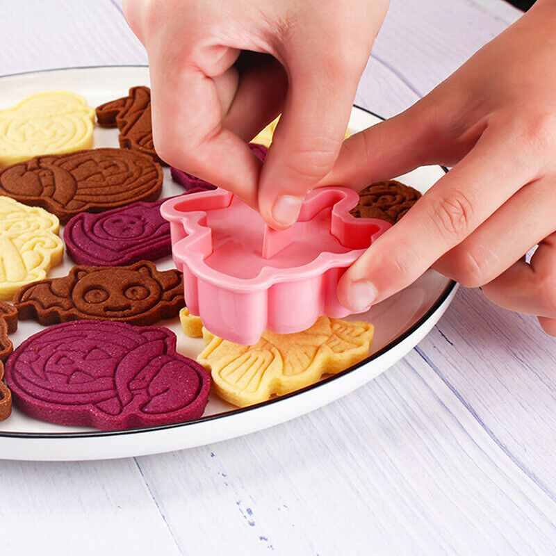 6PCS Halloween Cookie Plunger Cutters Cake Biscuit Sugarcraft Mold Baking ToBDA