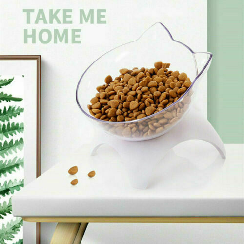 Simple Raised Pet Bowl Cat Dog Feeder Food Water Elevated Lifted Stand Bowls SJ