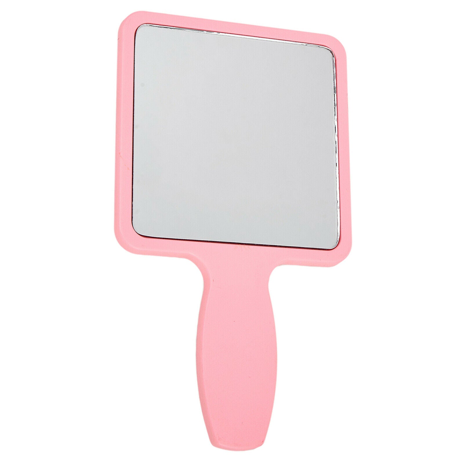 Compact Cute Makeup Square Shaped Mirror Handheld Single Side Pink
