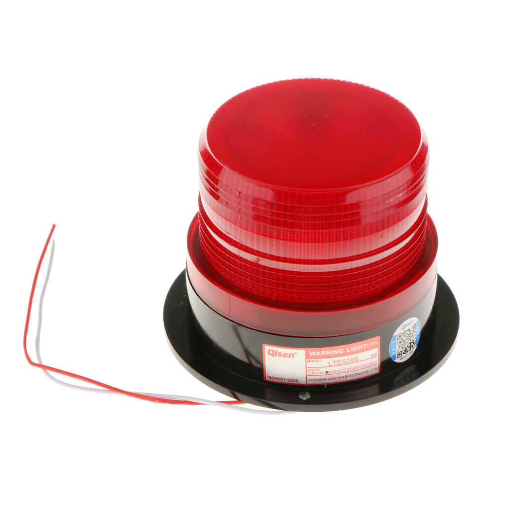 DC 24V LED Security Alarm Strobe Signal Warning Flashing Light Lamp Red