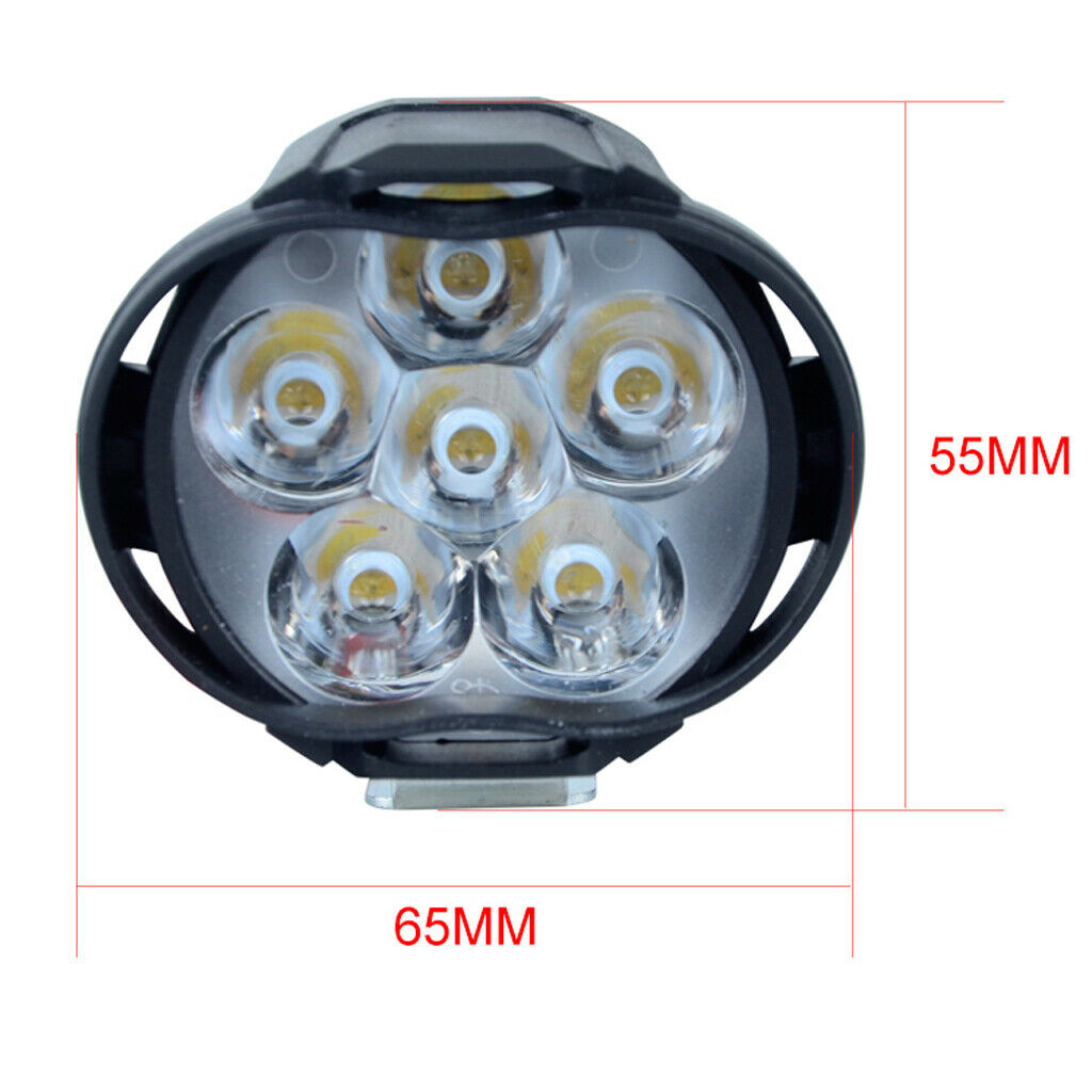 6 LED Motorcycle Headlight  ， Universal DC 9V-85V 10W Fog DRL Lamp for