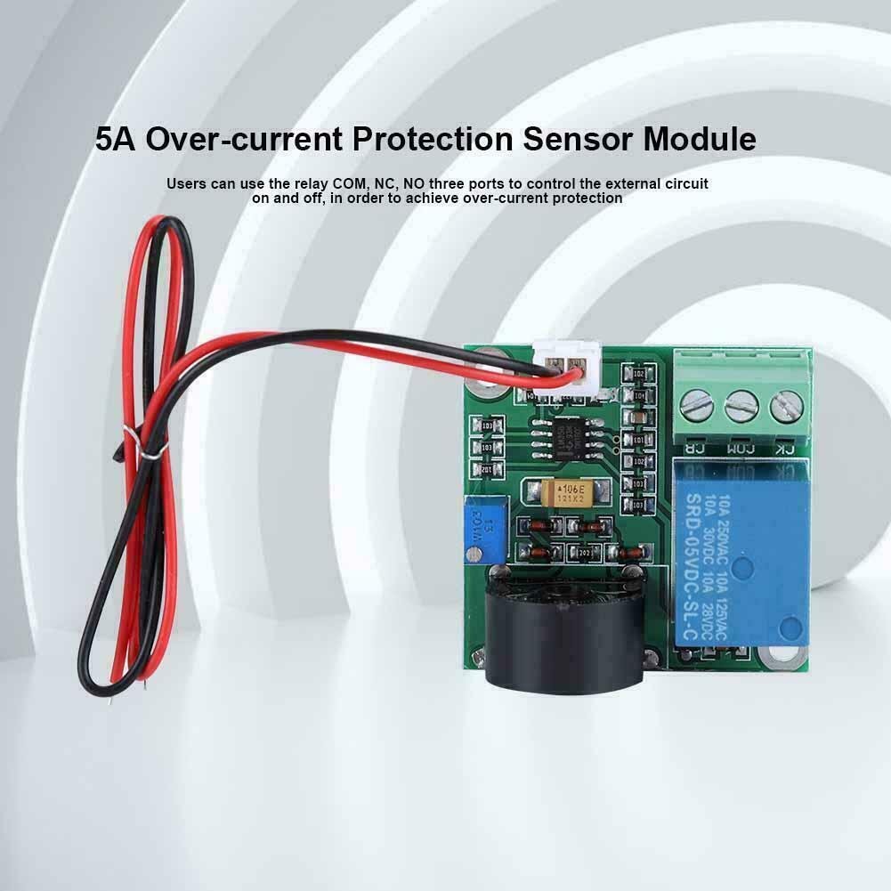 5A AC Current Detection Sensor Module Relay Adjustable Over-current Protection Z