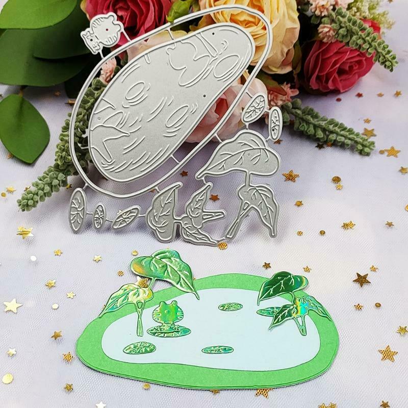 Frog Leaf Pond Metal Cutting Dies Stencil DIY Scrapbooking Album Paper Card Mold