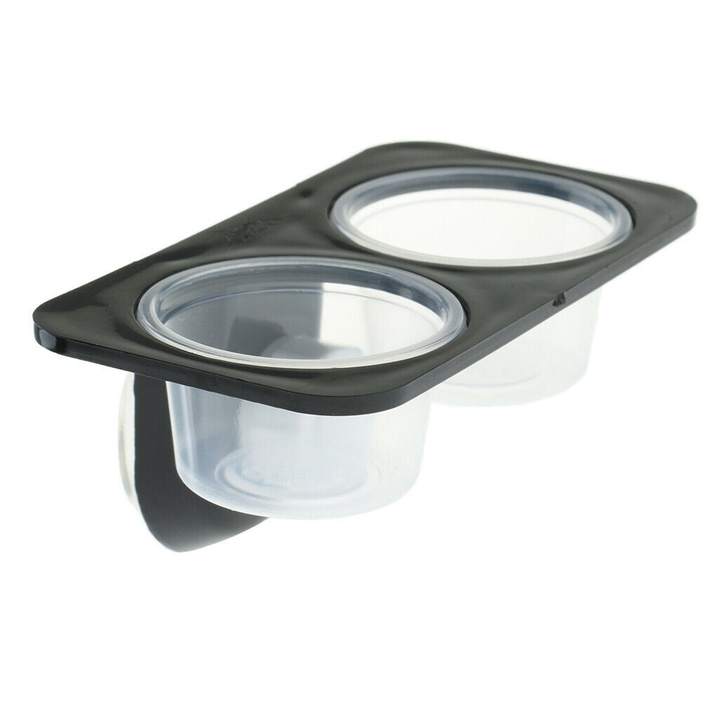 3 Pieces Dual Single Reptile Feeding Bowl with Suction Cup for Worm Spider