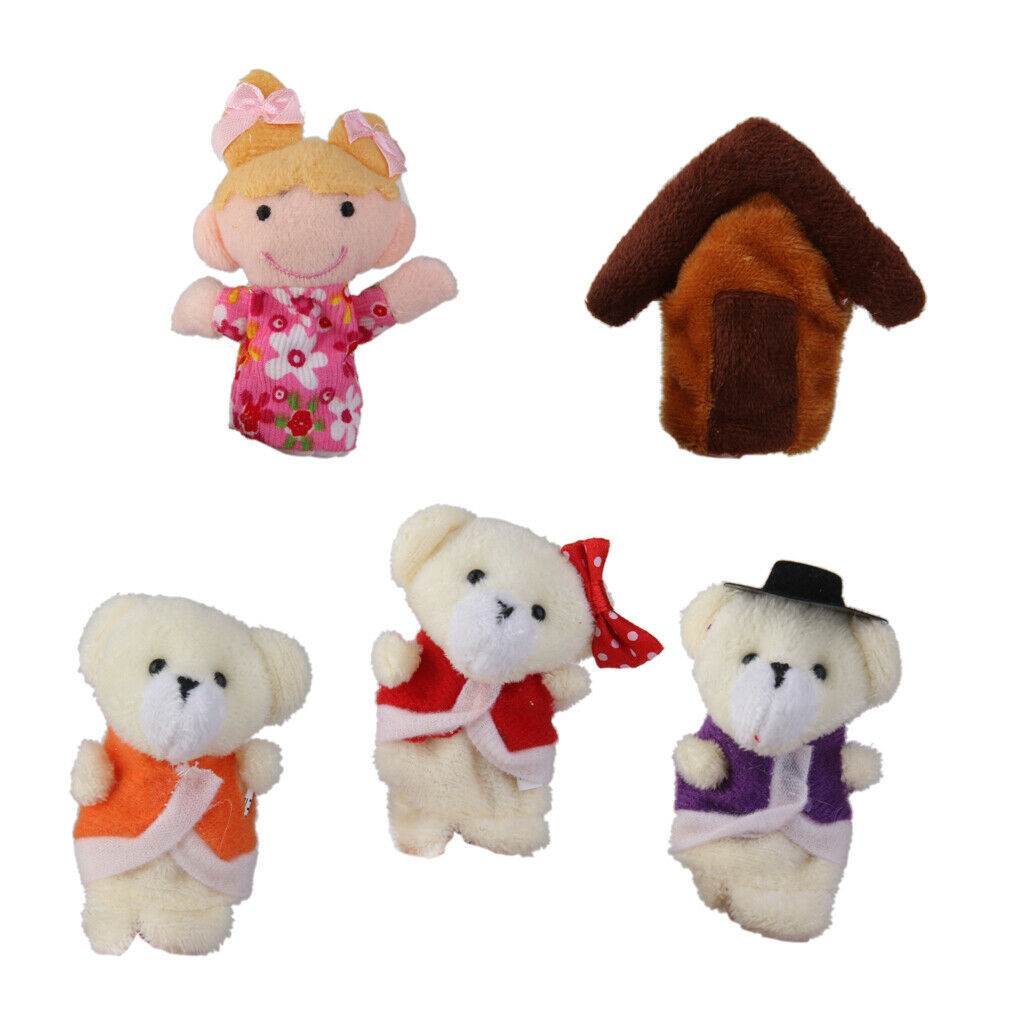 13pcs Goldilocks Bears & Little Pigs Finger Puppet Story To Tell