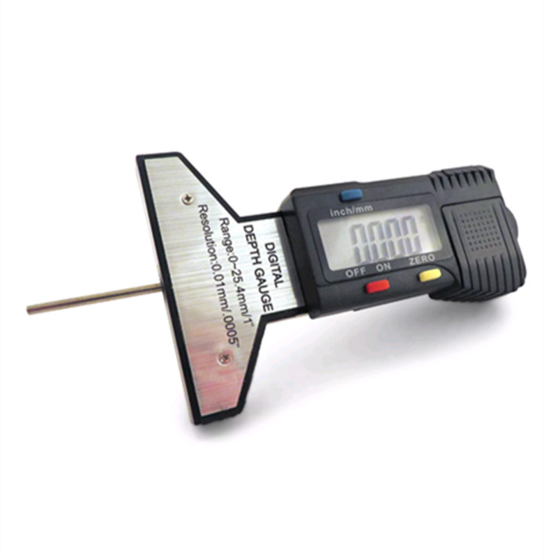 Lightweight Digital Carbon Steel Fiber Composite Depth Gauge Meter Tool 0-25mm