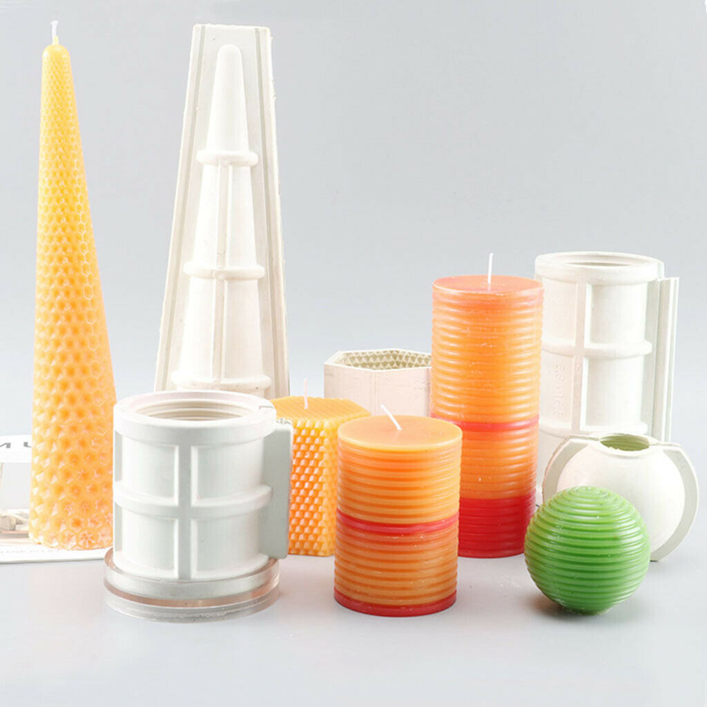 Cylinder Shape Rubber Mold Candle Mould for DIY Handmade Craft Candle Making