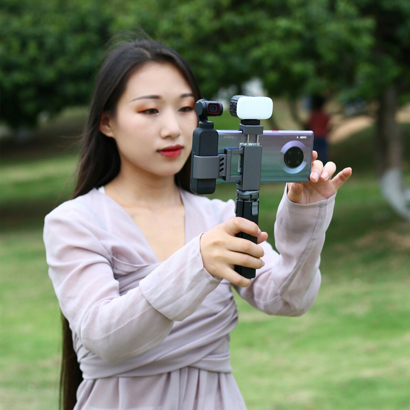 For OSMO POCKET 1/2 Handheld Gimbal Aluminum Phone Clamp Fixing Bracket Holder