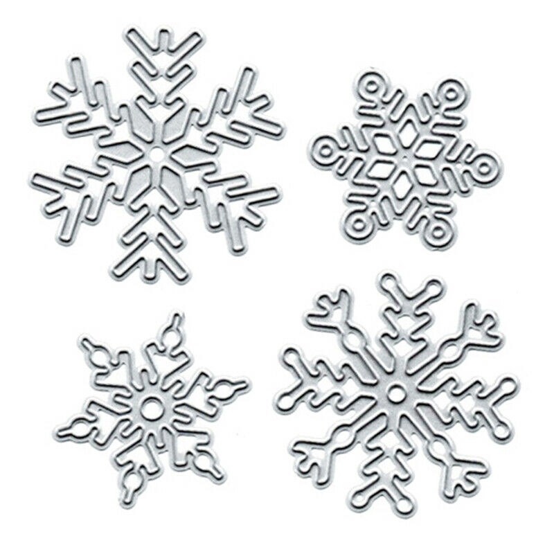 4pcs/set Snowflake  Christmas Metal Cutting Dies DIY Scrapbooking Embossi.l8