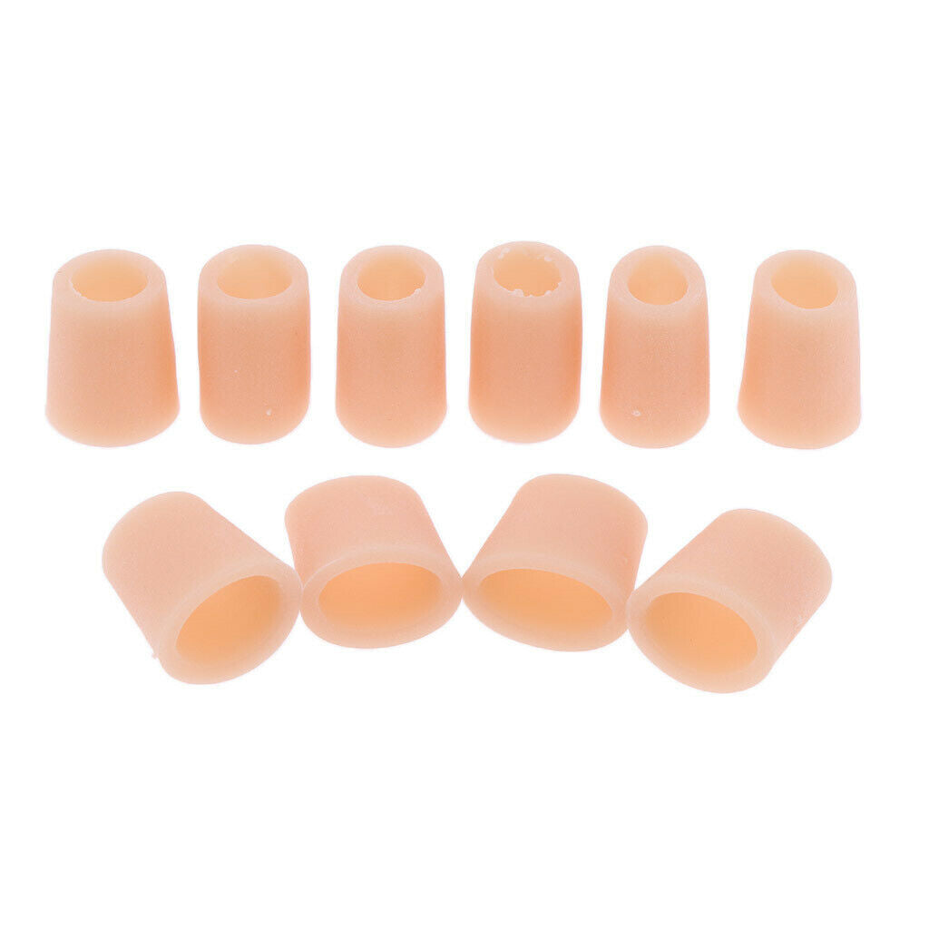 30x Silicone Toe Sleeves Caps Cushions Protector Separators for Corn Calluse