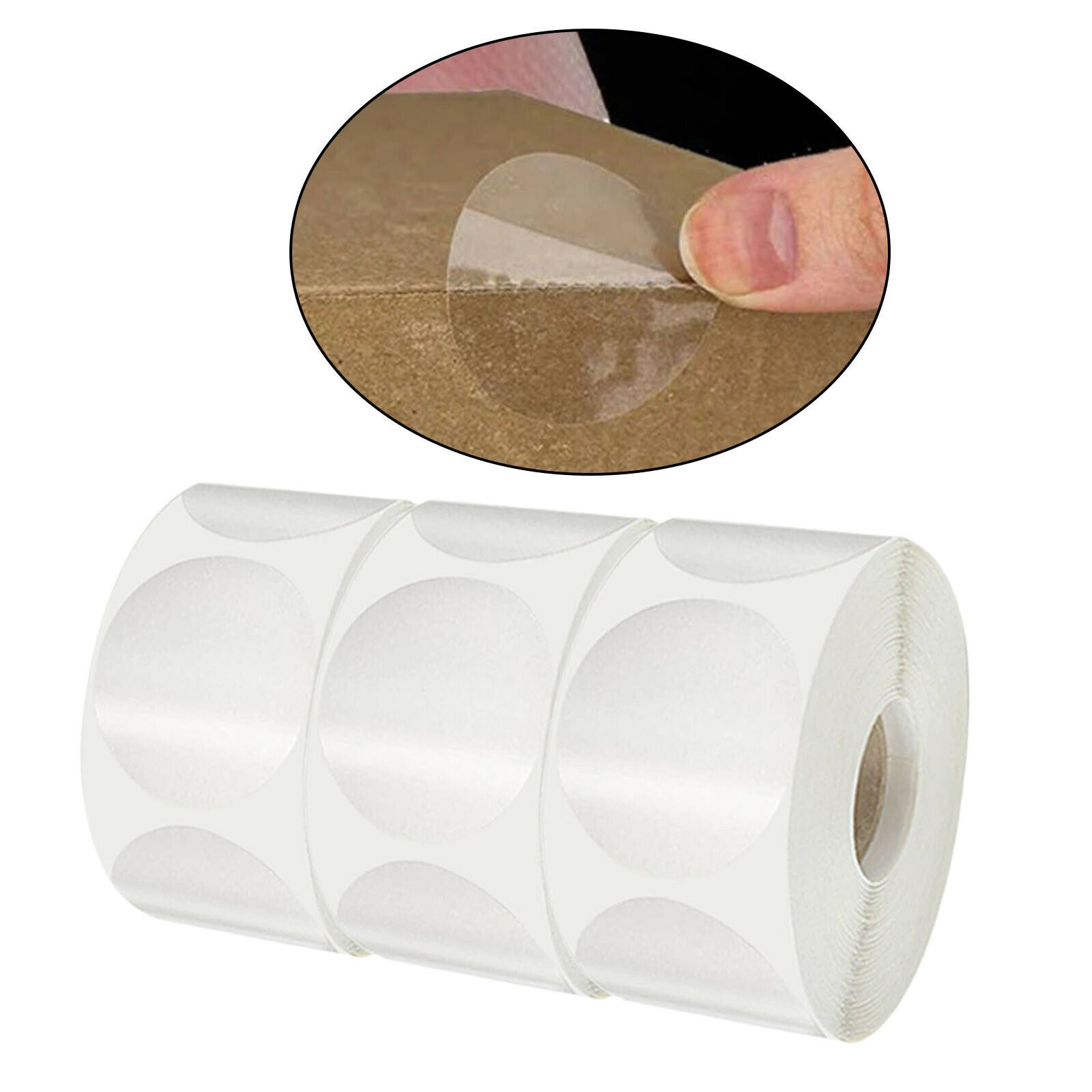 Round Stickers Circle Transparent Sealing Labels Seal Tape Tag Tab Supplies