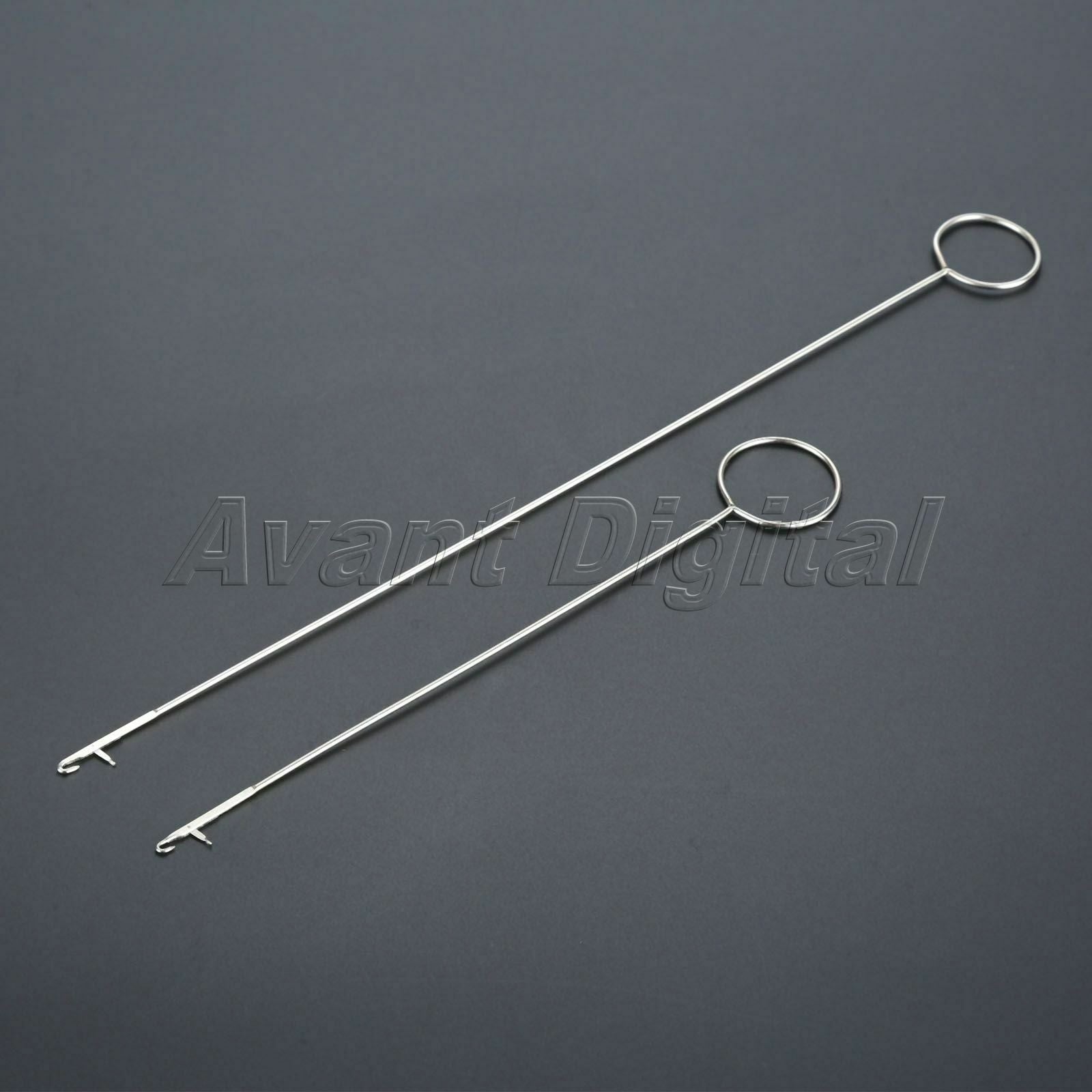 2Pcs Stainless Steel Sewing Loop Turner Hoop 18/26.5cm Home Sewing Accessories
