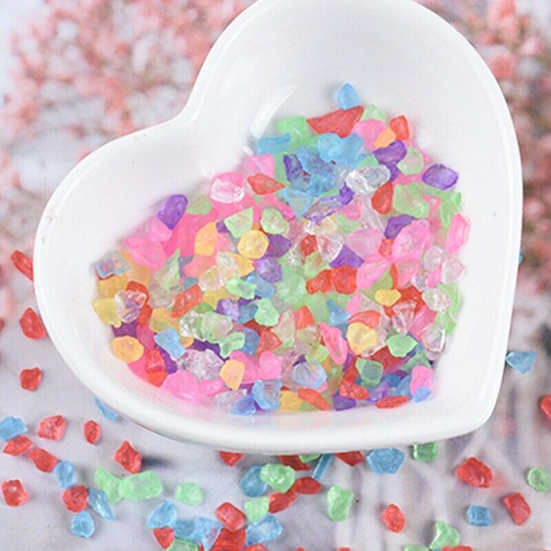 1X(Beach Glass Beads DIY Crystal Epoxy Filler UV Glue Insert Crystal Sand Glas7)