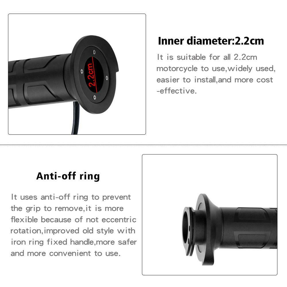 Universal Hot Grip Electric Hand Heated Grips Handlebar Warmer Motorcycle ATV