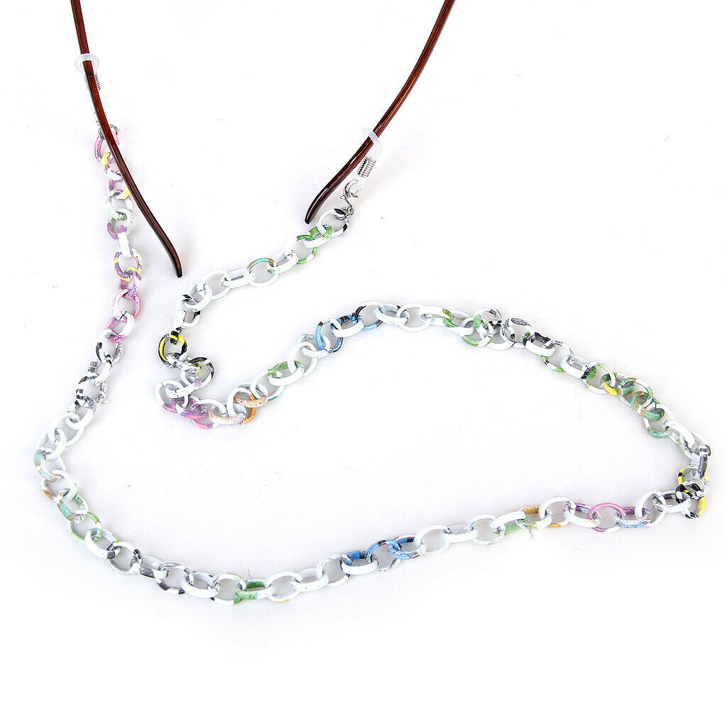 3 x Colorful Aluminum Glass Eyeglass Sunglasses Spectacles Chain Necklace Cord