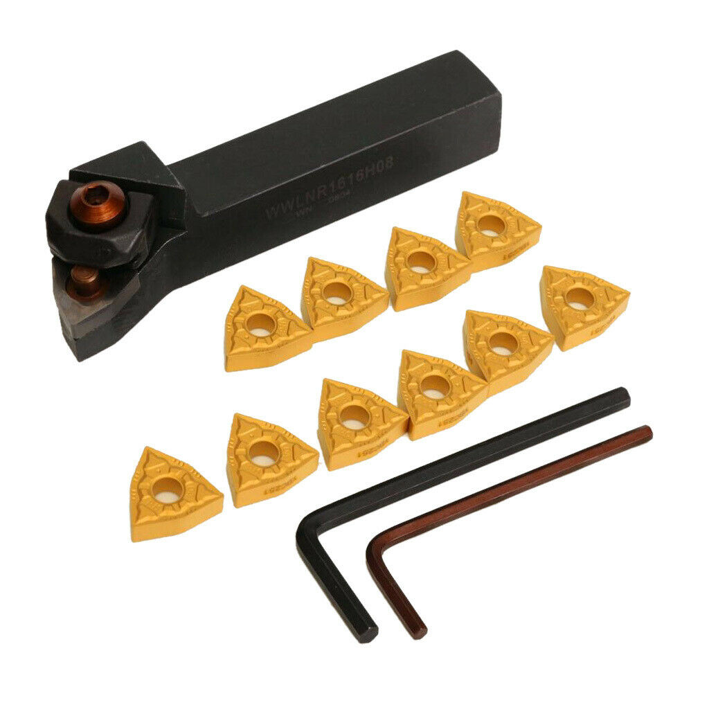 WWLNR1616H08 Lathe Turning Toolholder 100mm + Carbide Inserts 16mm Kit