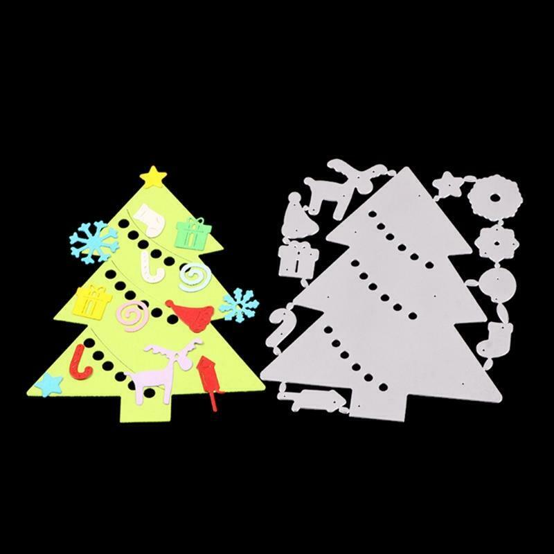 Christmas Tree Elk Metal Cutting Dies Stencil DIY Scrapbooking Album Paper Card
