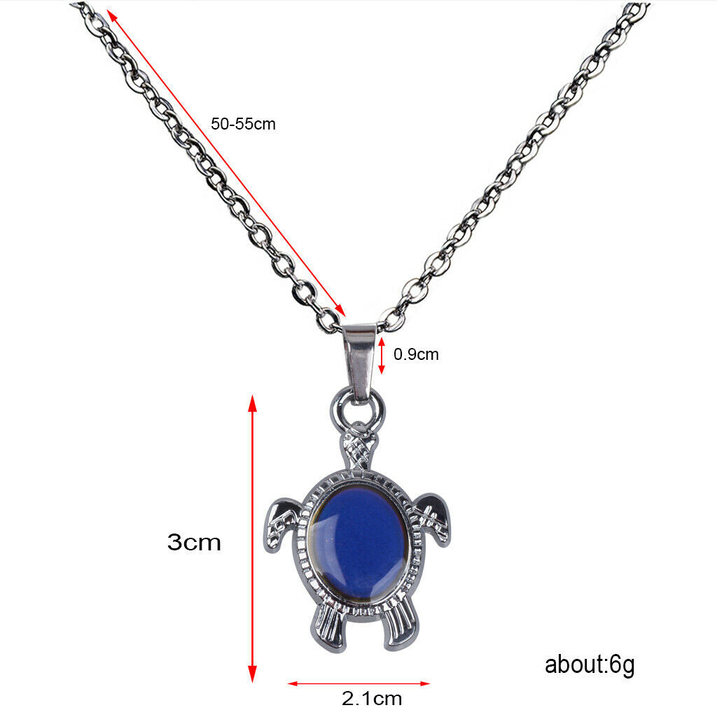 2 Sets Color Change Mood Emotion Necklace Ring Jewelry Set Necklace Chain