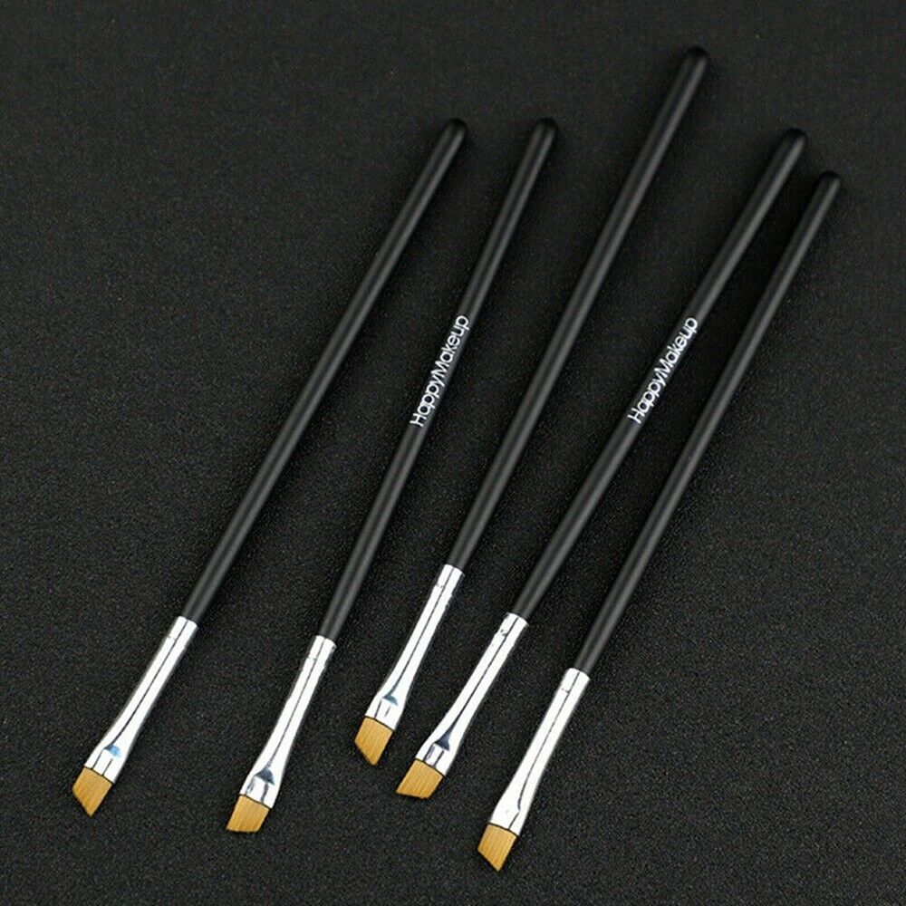 5 X Eyebrow Inclined Flat Angled Brush Eyeliner Eyeshadow Eye Brow Makeup Tools