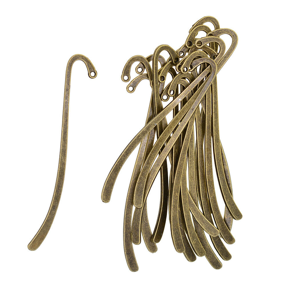 80x Delicacy Metal Beading Bookmarks Pendant School Supplies Stationery Gift