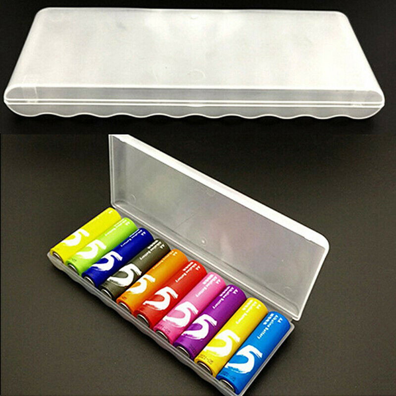 1 Pack Battery Storage Case Holder Organizer Box For 10 AA Batter TH