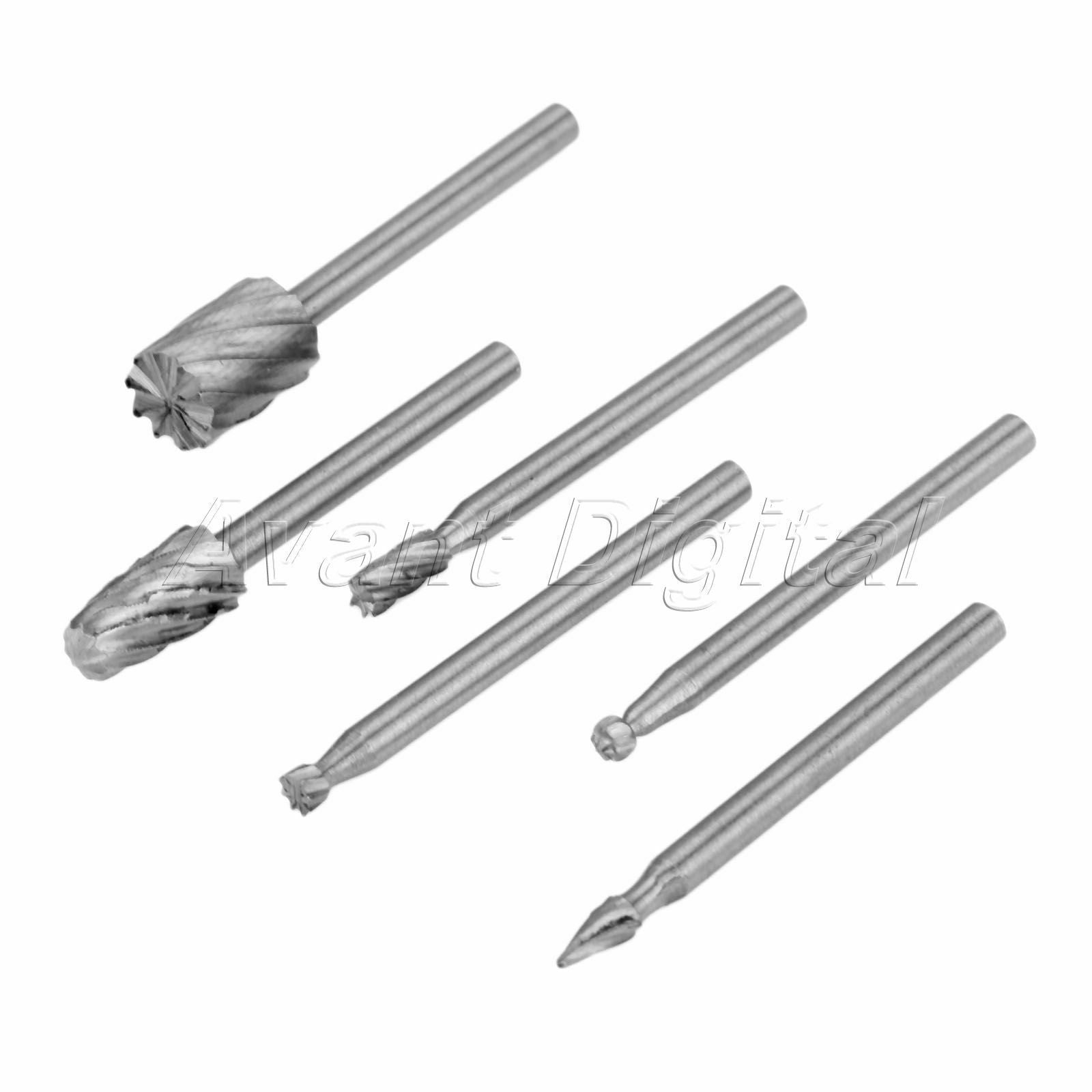 3MM Shank Routing Router Bits Cutters Burr Milling Engraving Rotary Tool 6pcs