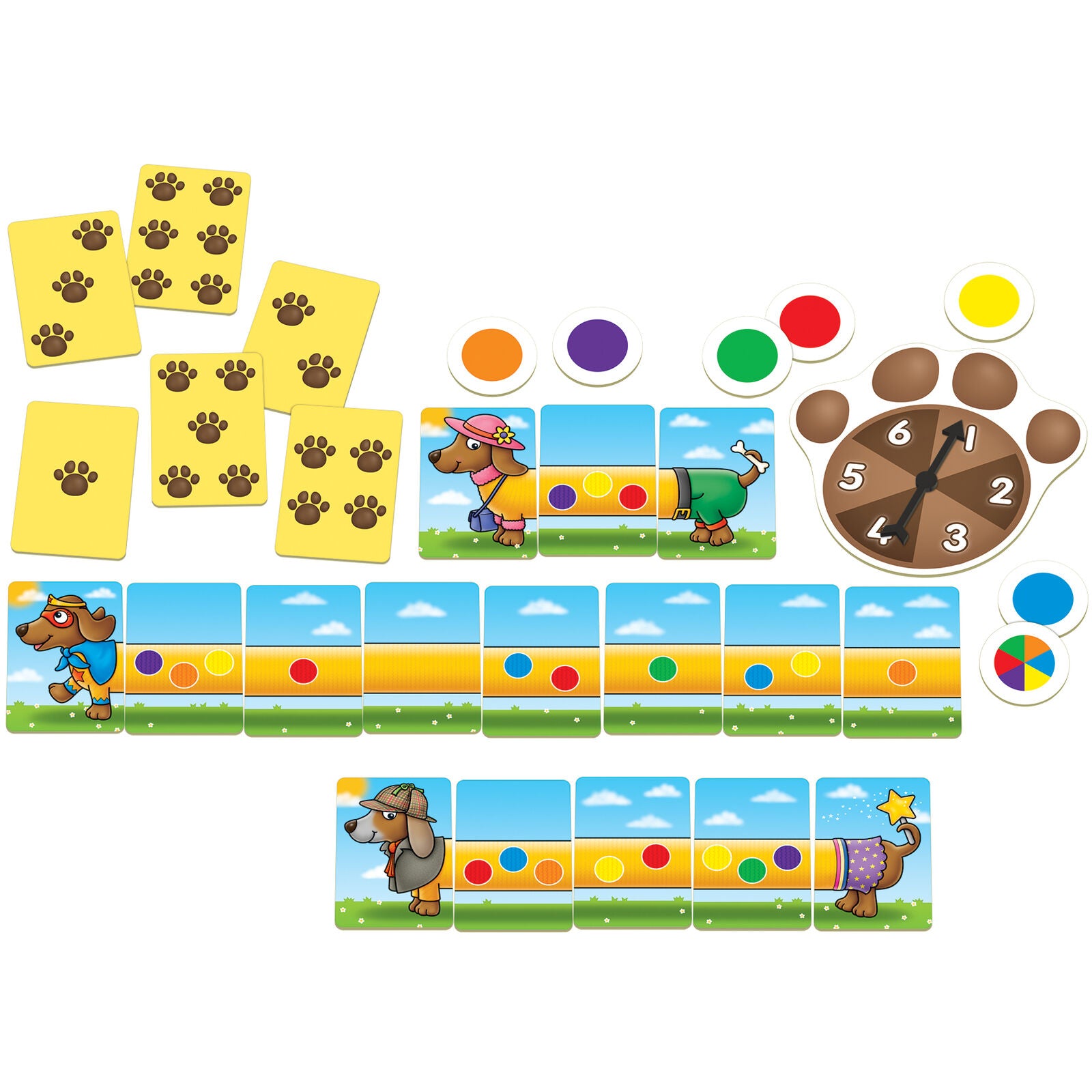 Orchard Toys 104 Spotty Sausage Dogs Match & Counting Game Family Children 4+