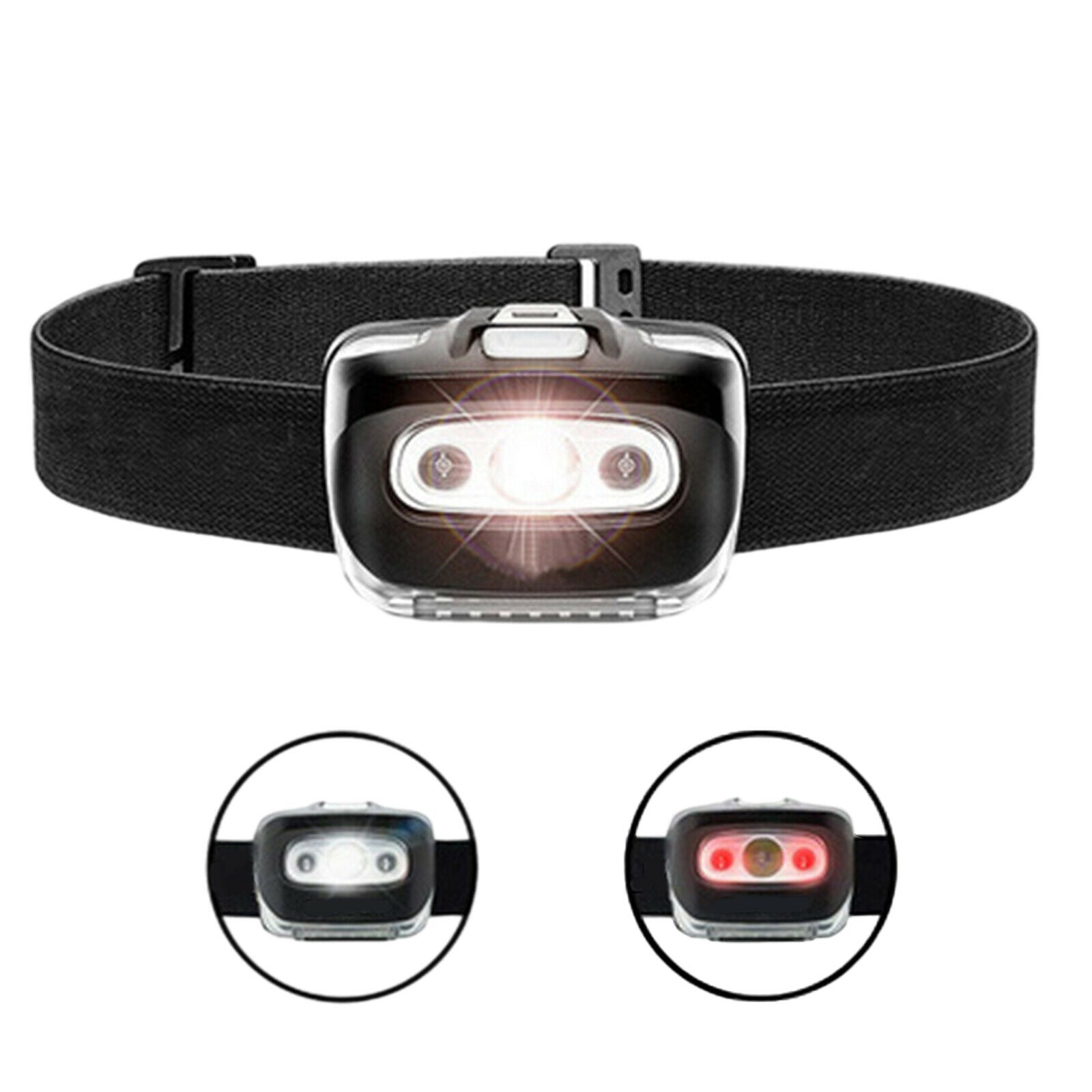 LED Headlamp Flashlight Headlight Battery Powered for Outdoor, Running