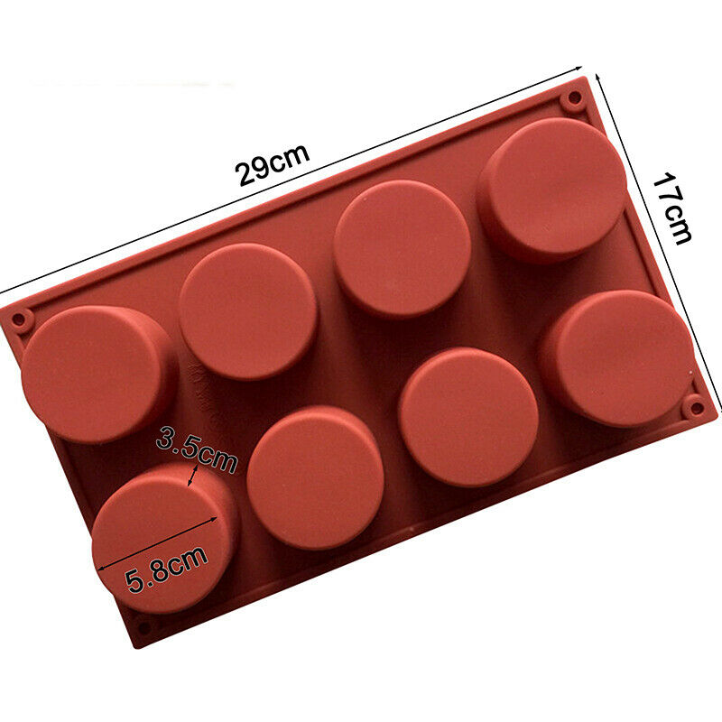 8 Holes Silicone Cake Mold Baking Pastry Chocolate Pudding Mould DIY Cake.l8