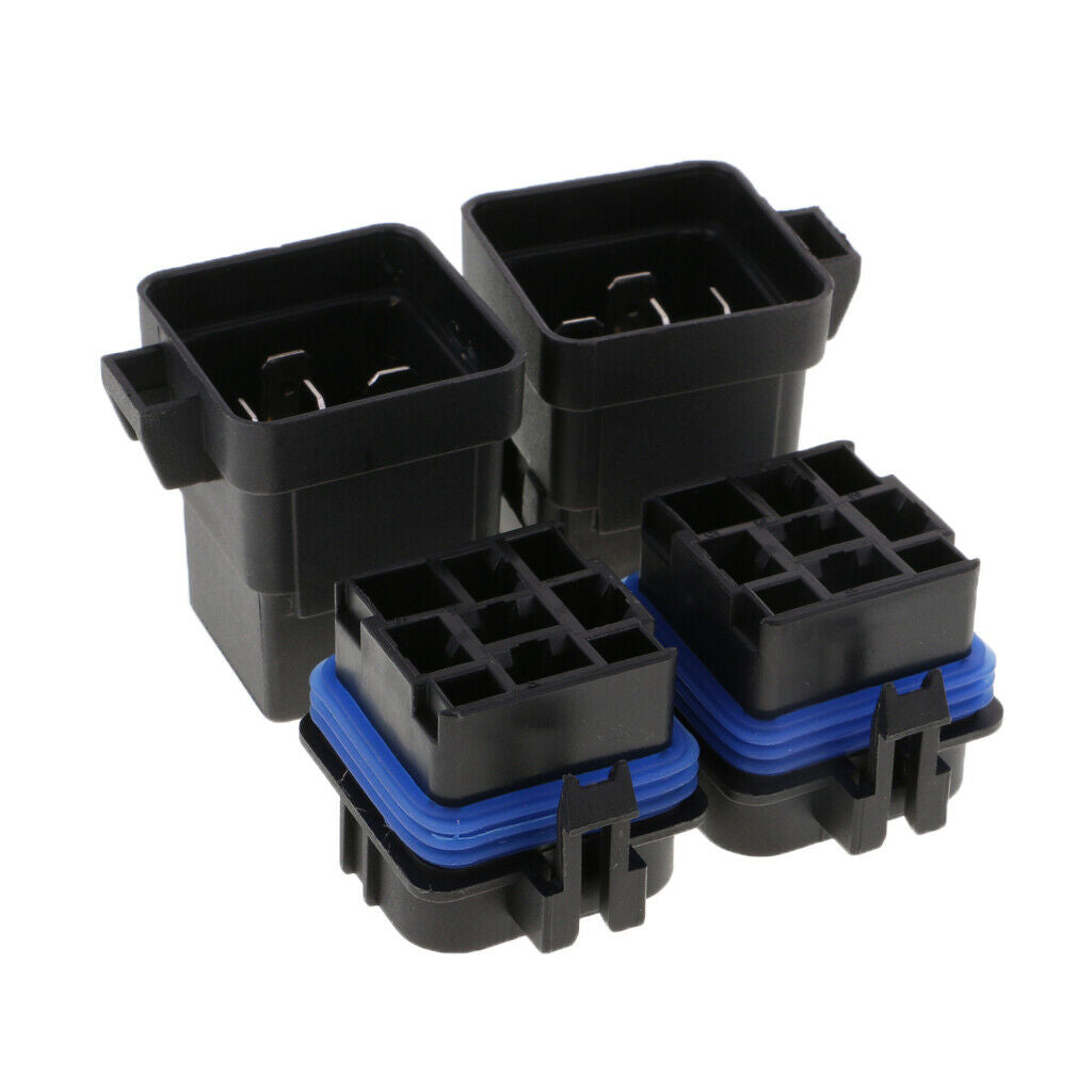 2 Set 40A 12V 5Pin Relay Socket Terminals for Car Motorcycle Boat Automotive