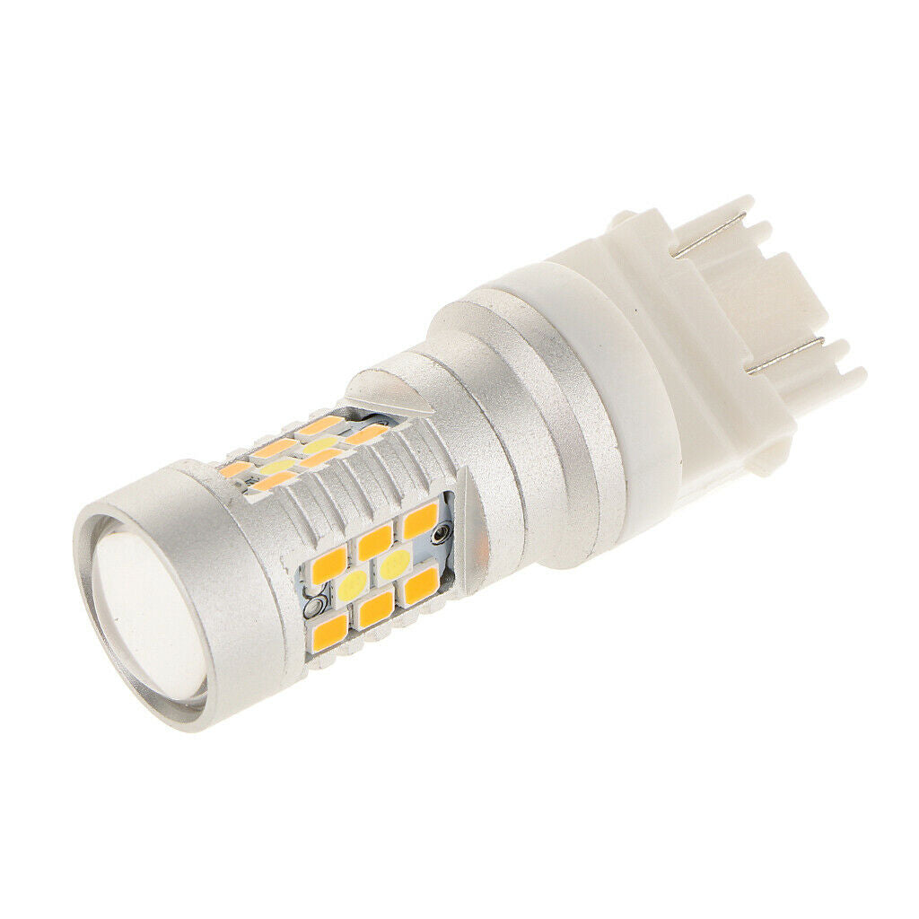 Double Amber Color Switchback White 3157 Bulb Led Signal Light  28 Cms