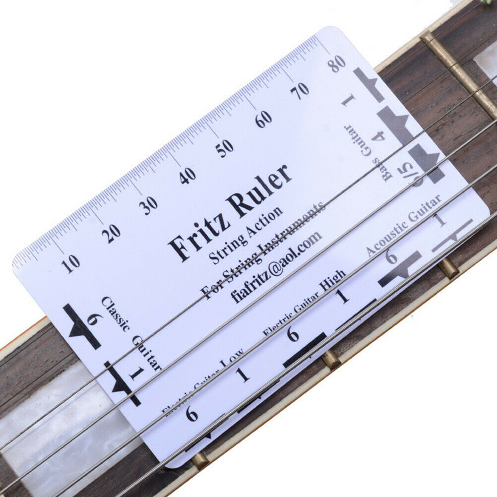1PC Guitar String Action Gauge String Pitch Ruler Guitar Bass Measuring To Nt Rf