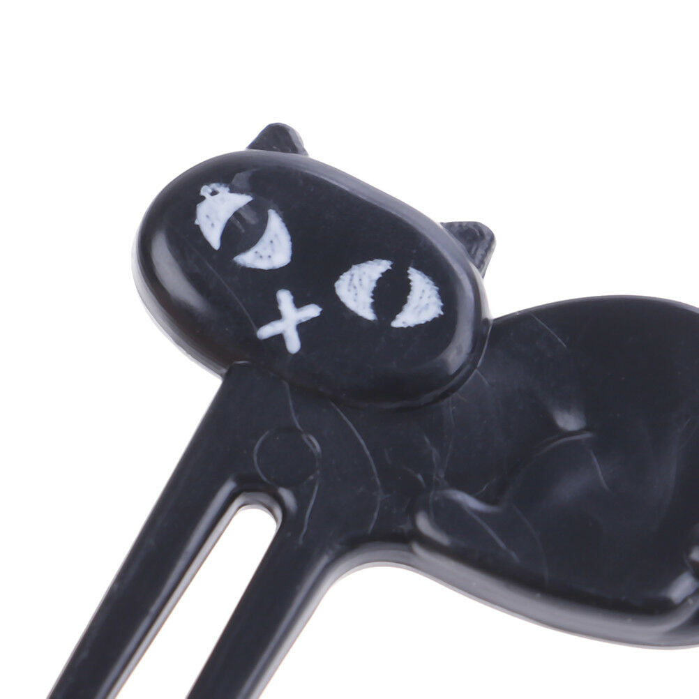 6Pcs black cat fruit fork cute toothpick gadgets kitten dessert decoratio.l8
