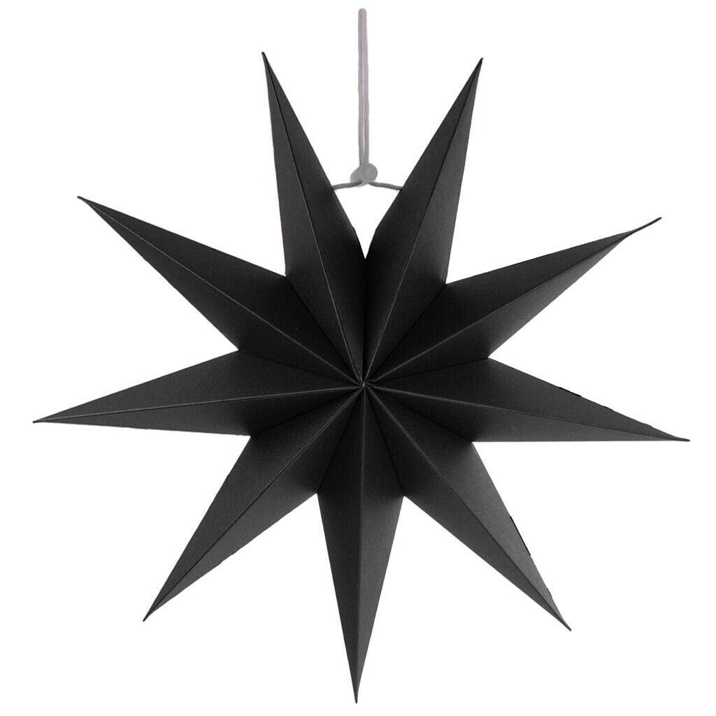 Paper Stars Hanging Christmas Home Party Decoration Wedding Prom Hanging Black